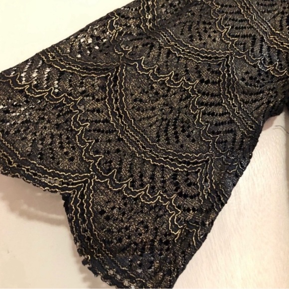 NWOT - Francesca's - Classic Black and Gold Dress - Size Large - Picture 3 of 7